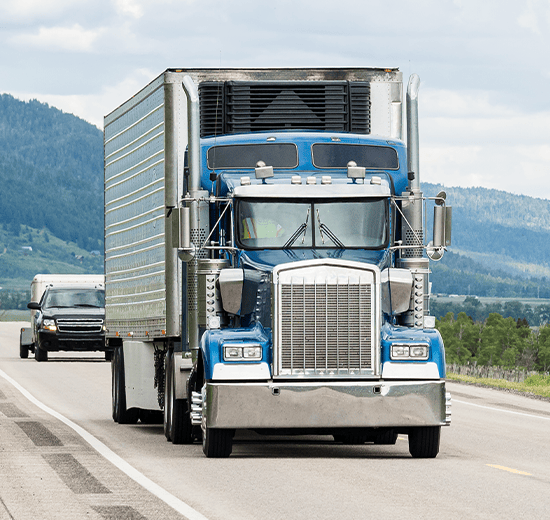 Clean Truck Driving Down Highway